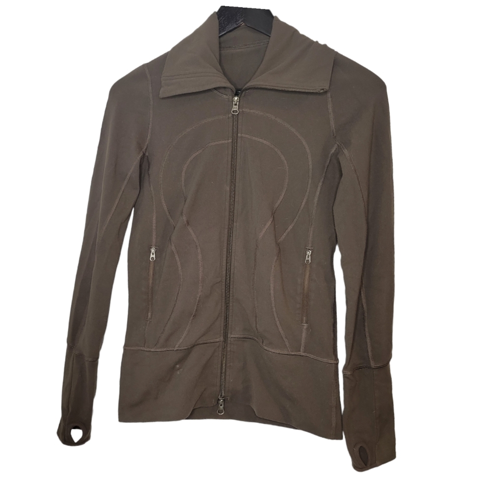Lululemon women's in stride jacket brown